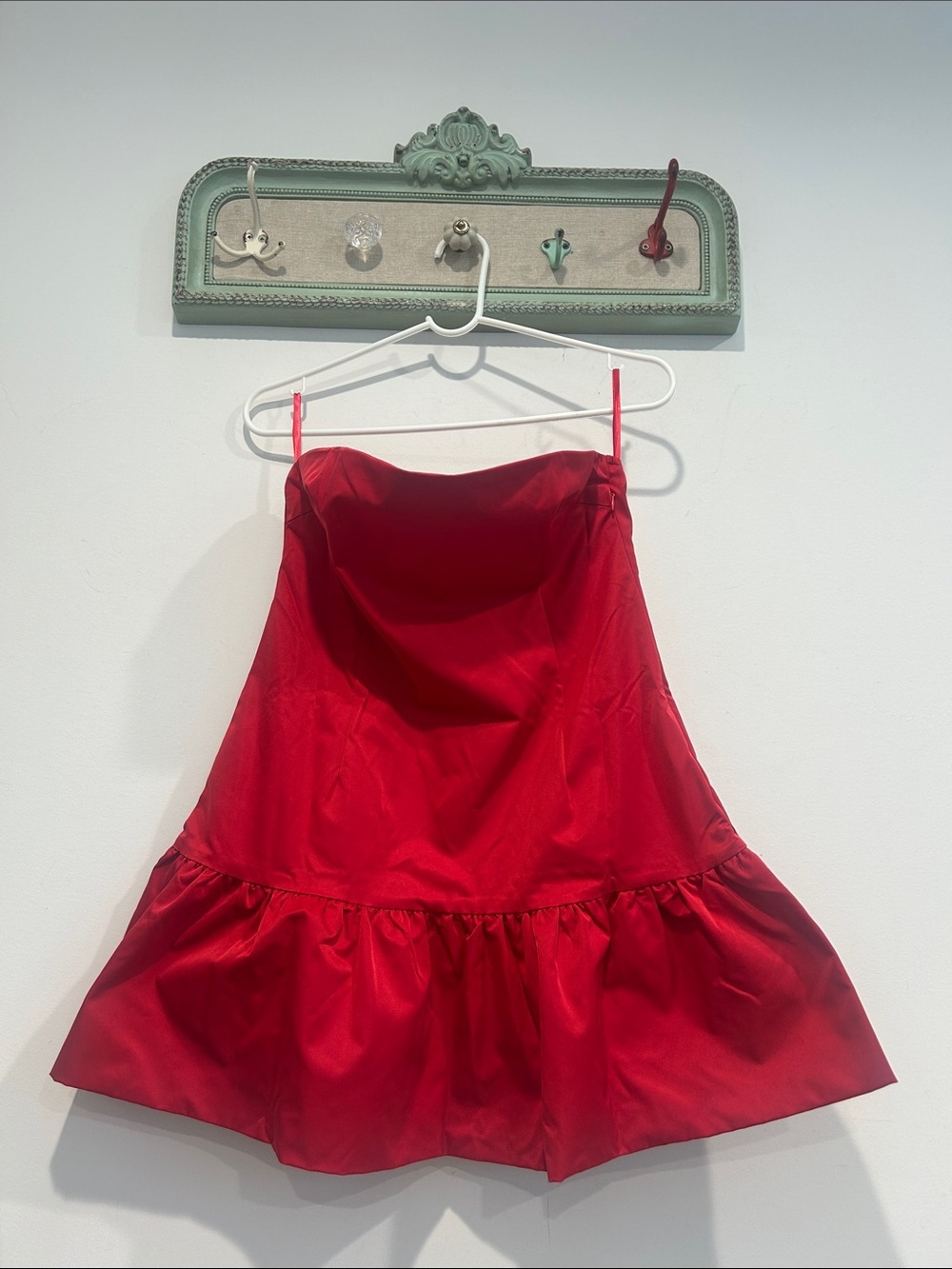 Dolls kill Motel Rocks Denama Red Mini ruffle hem party Dress xl new women’s